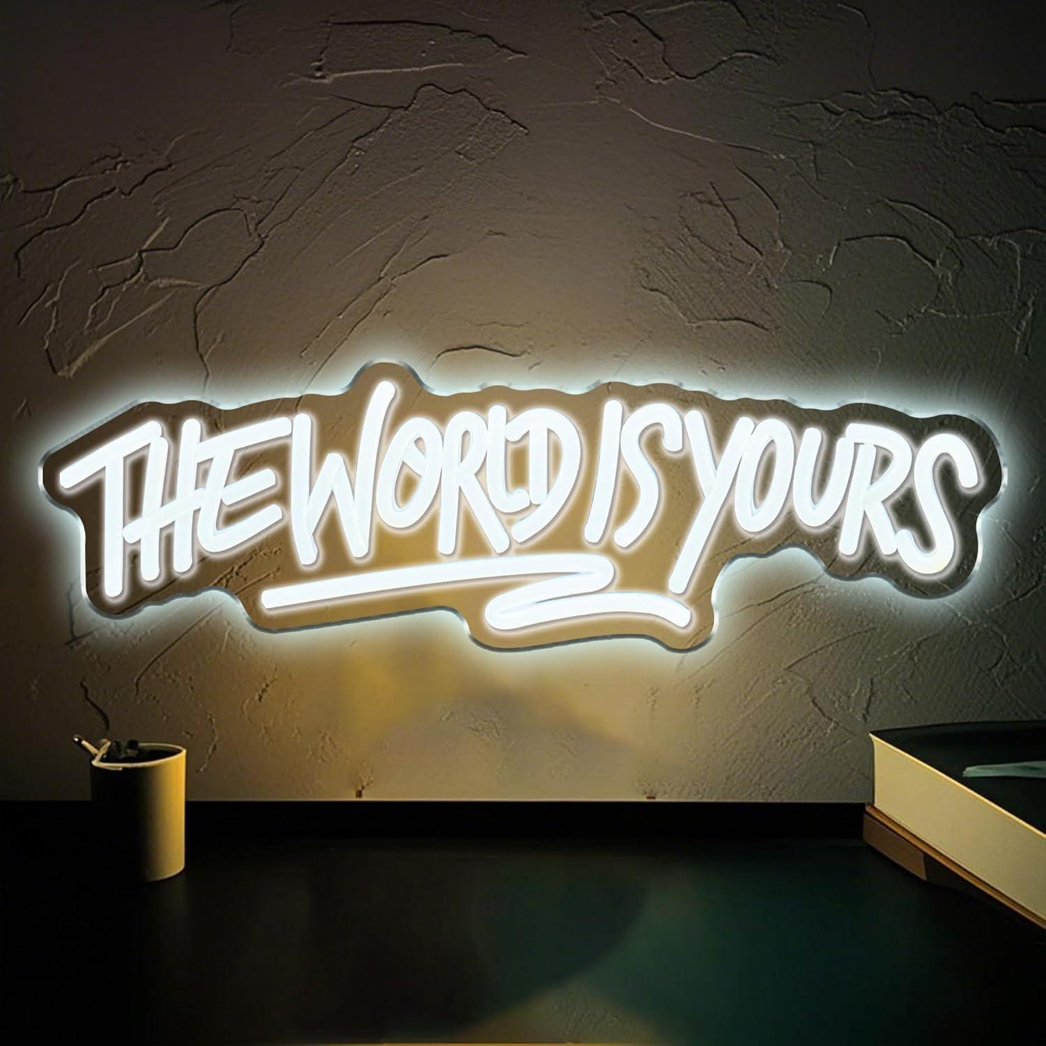 Neon Sign Party - Enseigne néon « The World is