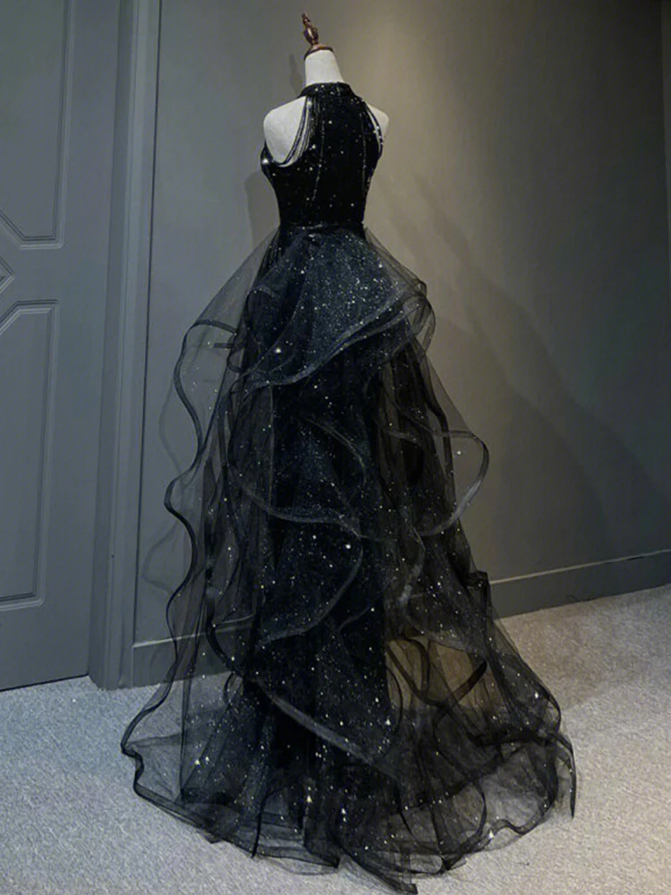 Robe de soirée noire de luxe à - Glitter Tablecloth avis et prix