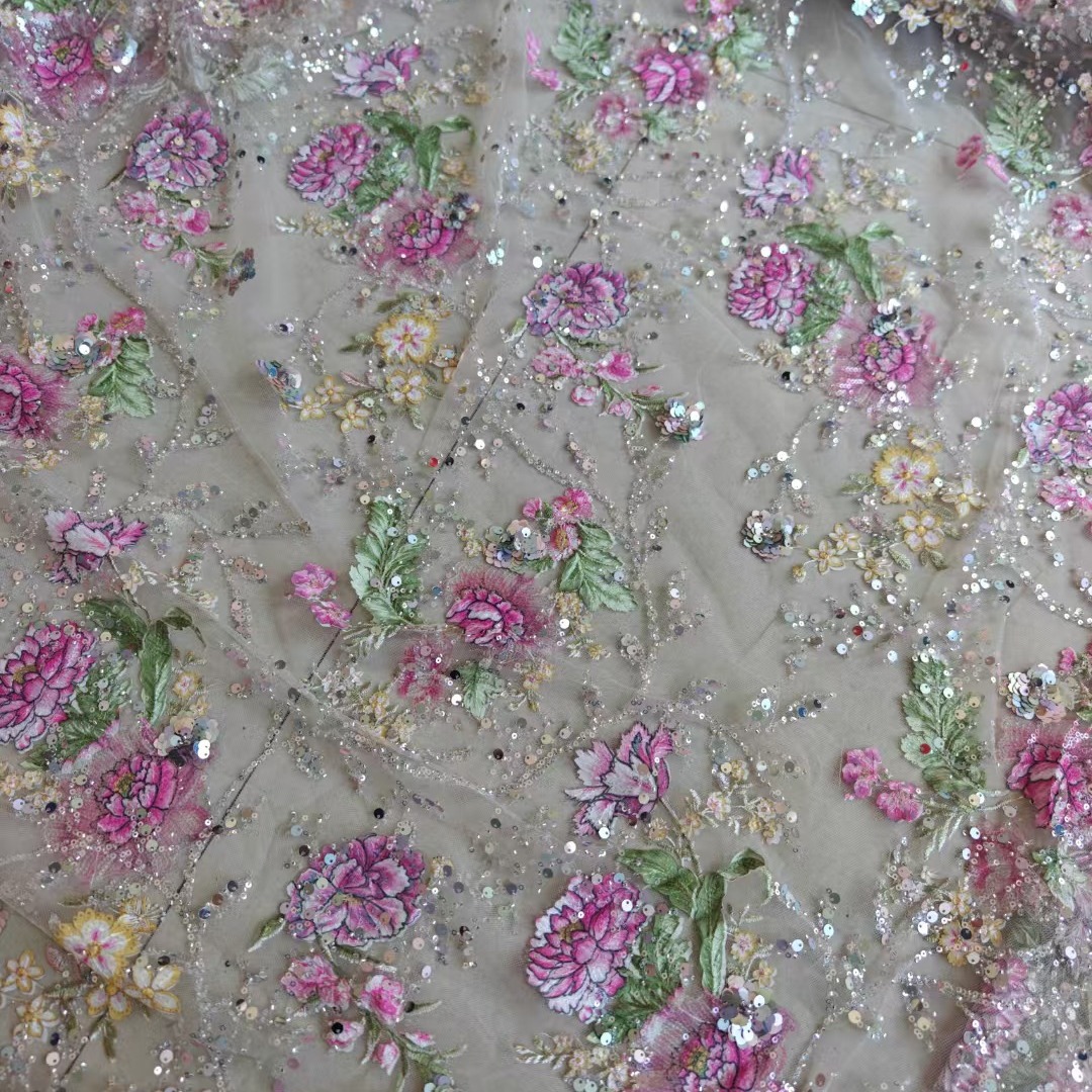 Tissu en dentelle perlée de lu - Glitter Tablecloth avis et prix