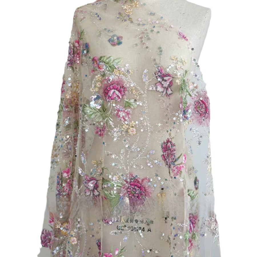 Tissu en dentelle perlée de lu - Glitter Tablecloth avis et prix