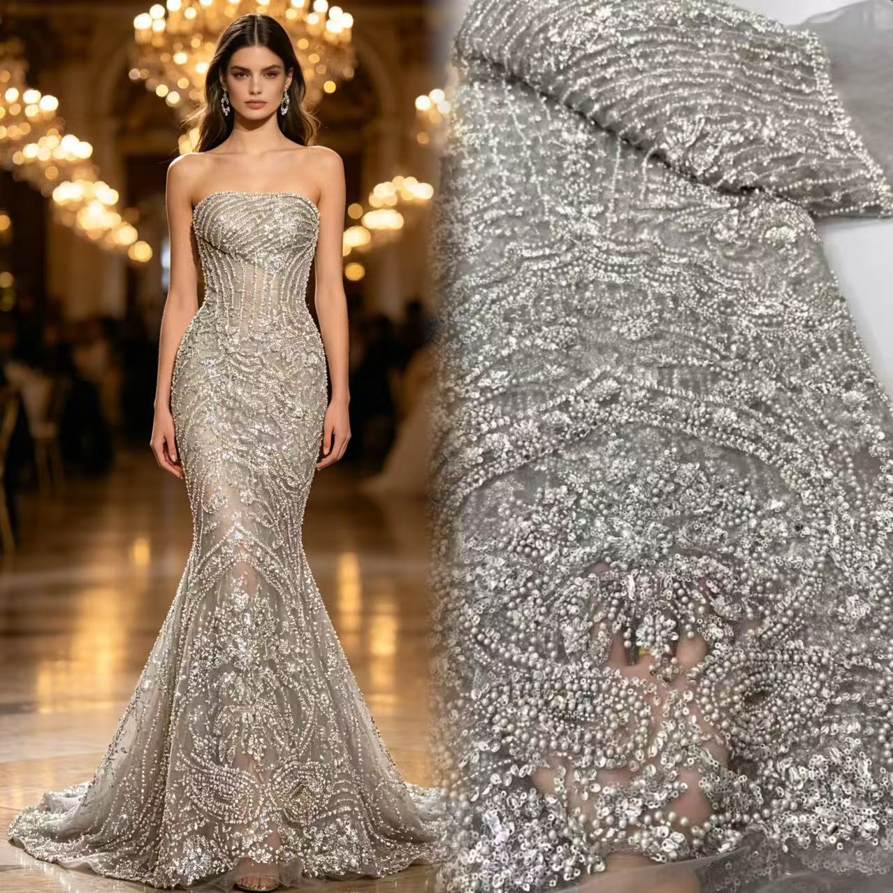 Dentelle en tulle français de  - Glitter Tablecloth avis et prix
